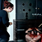 Third pic of Caged amateur slaves lesbian bdsm
