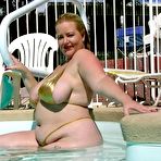 First pic of Chubby Loving - Fat Bigtits Blonde Posing Near Pool