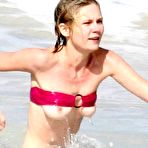 First pic of Celebrities fuck like pornstars! - Kirsten Dunst tits on beach