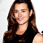 Second pic of Cote de Pablo posing for paparazzi at fashion show