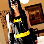 First pic of If anybody can turn Batman and Robin straight it's superslut Catie Minx as Batgirl
