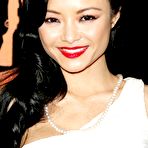 First pic of Tila Tequila posing at premiere in tight white dress