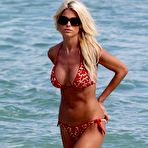 First pic of Victoria Silvstedt sexy in bikini on the beach in Miami