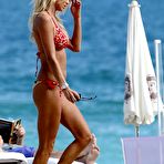 Third pic of Victoria Silvstedt sexy in bikini on the beach in Miami