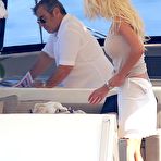 Third pic of Victoria Silvstedt sexy in white bikini on the yacht