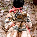 Second pic of SexPreviews - Elise Graves is rope bound outdoors and covered with mud