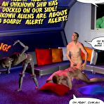 Fourth pic of The first alien contact: 3D gay comic story and hentai anime about gay sexual antics aboard a spaceship