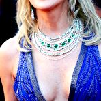 Second pic of Sharon Stone cleavage in blue dress at premiere
