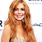 Fourth pic of Lindsay Lohan in long dress paparazzi shots