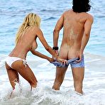 Fourth pic of Shauna Sand havin sex on the beach in St Barths