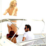Third pic of Kate Hudson in white bikini on a boat in Ibiza
