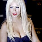 First pic of Christina Aguilera shows cleavage at press conference in Brazil
