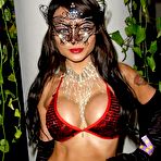 Second pic of Tila Tequila deep cleaveg and legs at Halloween party