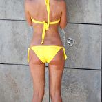 Second pic of Lucy Mecklenburgh in yellow bikini poolside