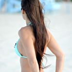 Second pic of Anais Zanotti in wet blue bikini & braless