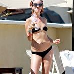Fourth pic of Juliette Lewis in black bikini on the beach in mexico