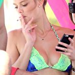 Second pic of Nina Agdal at model beach volleyball event