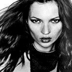 Fourth pic of Kate Moss sexy and topless posing scans