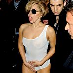 Fourth pic of Lady Gaga in a see through bodysuit in London