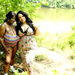 Fourth pic of Nature Breasts - Busty Fat Girls Posing Outside