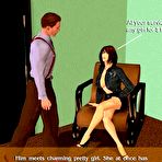 First pic of The Dissolute Secretary: 3D Porn Comics Story