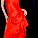 First pic of Tranny Cougar Delia in Red Satin Gown