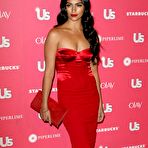 First pic of Camila Alves posing for paparazzi in red dress at US Weekly Hot Hollywood Party
