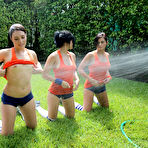 First pic of Haze Her sorority sisters get wet with garden hose