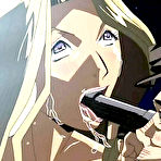 Second pic of Bondanime.com present this movie : Blonde hentai sucked a pistol while public standing fucked