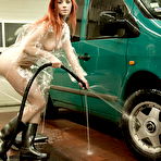 Third pic of Ariel's Blog: nude and wet washing her car