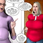 Third pic of Cheating husband 3D xxx comics: voyeur anime fetish story about crazy hardcore fuck of big tits fat mature milf housewife - pregnant brunette babe with large dark nipples and hairy doctor in medical uniform in his office: funny spy hentai cartoons