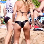 Third pic of Former Miss california and Miss USA Carrie Prejean nipple slip at Hawaii beach
