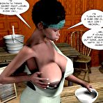 Second pic of Crazy story of slave holding past: 3D anime hentai bdsm bondage cartoons comics about huge lactating milk melons or big tits of black ebony pregnant fat chubby milf babe and interracial hardcore fucking by white 10 inch cock