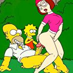 Third pic of Marge Simpson moaning in pain and getting cumblasted  \\ Cartoon Porn \\