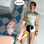 Fourth pic of Oral job of young nurse in military hospital: 3D sex comics and animations