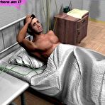 First pic of Tattoo and piercing decorated body of nurse: 3D anime comics about lecherous blonde babe and massive cock of her patient