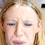 Fourth pic of Allison Pierce Gets Facial Cumsplattered By A Giant Cock @ Freaks Of Cock - We think is a birth defect! 