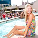 Fourth pic of Katrina Bowden shows her legs poolside at Wet Republic