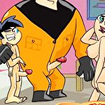 First pic of Comics Toons || Jack Fenton plays with a Jazzs breasts and wet pussy