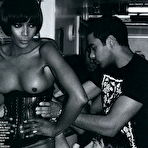 Third pic of Naomi Campbell posing sexy and topless black-&-white scans