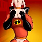 First pic of Elastigirl with red dildo blowjobs as gets penetrated \\ Cartoon Porn \\