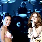 Second pic of Tatu sexy performs on the stage, shows hard nipps, clevage and titslip