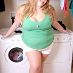 First pic of Chubby Loving - Fat Blonde Modelling In Laundry Room