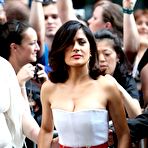 Third pic of Busty Salma Hayek shows cleavage at premiere in New York