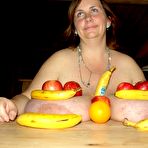 Fourth pic of Nature Breasts - Plumper Playing Her Boobs And Fruits