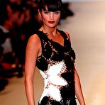 First pic of Helena Christensen looking sexy in see through clothing runway pics