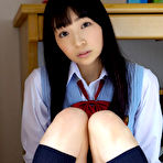 First pic of Kotone Moriyama Asian shows behind under uniform short skirt