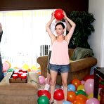 First pic of Two yummy babes dicked at a balloon party