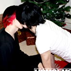 Fourth pic of Watch as these two hot emo's wake up christmas morning to procure santa has left them a nice suprise under the tree gay cowboys xxx at Homo EMO!