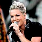 First pic of Pink performs at the 2010 Isle of Wight music festival